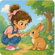 Bright colourful storybook illustration representing a story created together